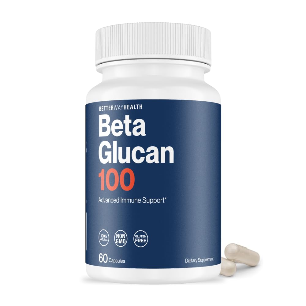 Better Way Health™ - Advanced Immune Readiness - Highly Purified 1,3/1,6 Beta Glucan 100 - Clinically Tested Immune Defense - 100mg/60 Capsules Better Way Health uk supplements