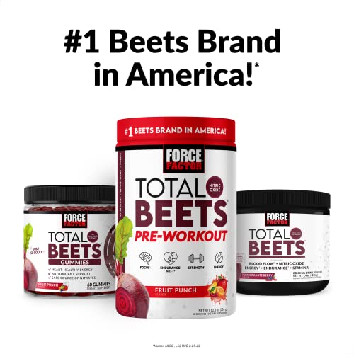 FORCE FACTOR Total Beets Pre-Workout Powder to Boost Energy & Endurance, Increase Force Factor uk supplements