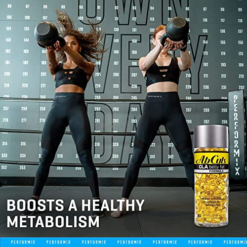 Ab Cuts CLA Belly Fat Formula - 80 Easy-to-Swallow Softgels - Omega 3 Fish Oil, Flaxseed AbCuts uk supplements