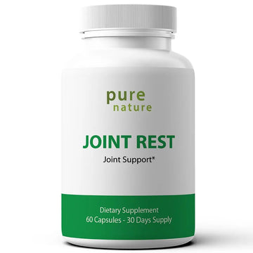 PureNature Joint Rest - Joint Support Supplement with Glucosamine, Chondroitin, Boswellia, MSM, Turmeric, Bromelain, – 60 Capsules PureNature Plus uk supplements