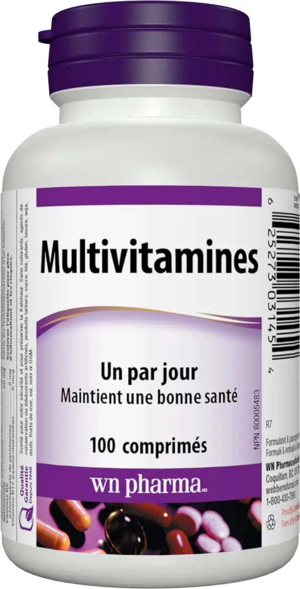 Multi-Vitamin with Vitamin E (dl-Alpha Tocopheryl Acetate) - 100 ta. Webber Naturals uk supplements