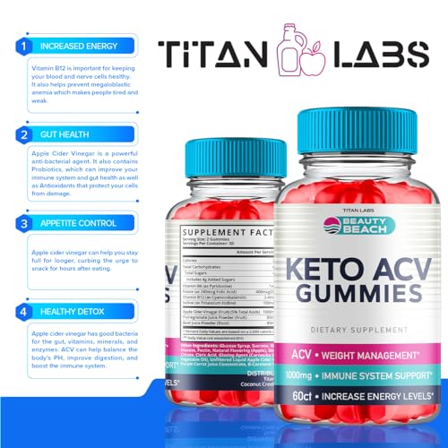 (5 Pack) Beauty Beach Keto ACV Gummies, Beauty Beach Keto ACV Gummies Advanced Titan Labs uk supplements