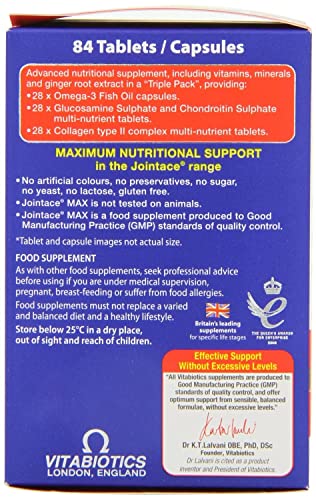 Jointace Vitabiotics Max, 84 Count (Pack of 1) Vitabiotics uk supplements