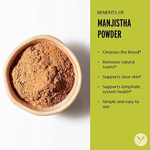 Banyan Botanicals Manjistha Powder, Spice Jar - USDA Organic - Rubia cordifolia - Cleanses Banyan Botanicals uk supplements