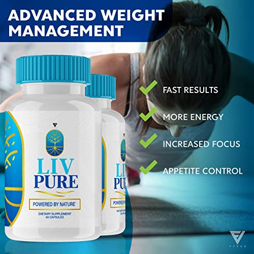 (2 Pack) Liv Pure Loss Pills, Livpure Liver Detox Cleanse Management Capsules Advanced Fyvus uk supplements