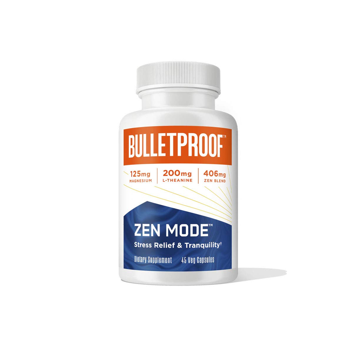 Bulletproof Zen Mode Stress Relief and Tranquility Capsules, 45 Count, Supplement for Calm and Relaxation Bulletproof uk supplements