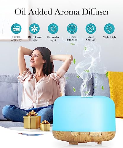 Aegci Aromatherapy Diffusers,300ml Air Humidifier with 7 Colors Light,Adjustable Brightness Aegci uk supplements