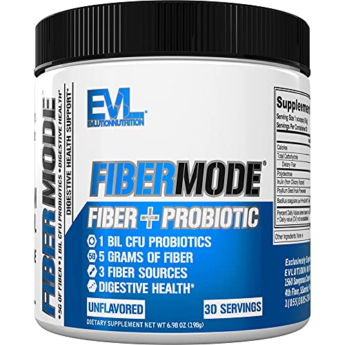 Evlution Nutrition FiberMode Fiber Plus Probiotic - 5 Grams of Fiber, Digestive Health Evlution uk supplements