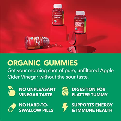 HAVASU NUTRITION Organic Apple Cider Vinegar Gummies with The Mother | Metabolism Stomach Control & Energy Support | Vegan & Non-GMO Natural Apple Flavor | 30 Count HAVASU NUTRITION uk supplements