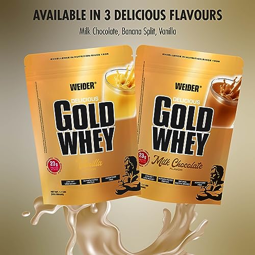 Weider Gold Whey (500g) Milk Chocolate Flavour. Ultrafiltrated Proteins from 100% Whey Protein Weider uk supplements