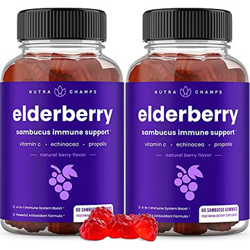 Elderberry Gummies | Sambucus Elderberry Gummies for Adults & Kids | Vitamin C NutraChamps uk supplements