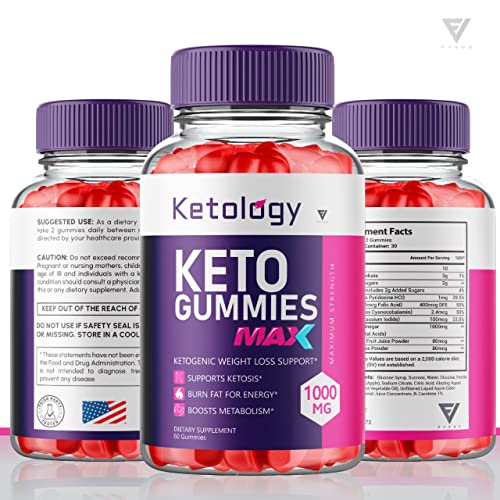 (2 Pack) Ketology Keto ACV Gummies Advanced Weight Loss Ketosis Supplement Fyvus uk supplements