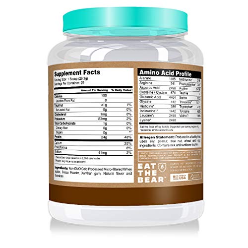 Eat the Bear Whey Protein Isolate Protein Powder 2 lbs (Chocolate) Eat The Bear uk supplements