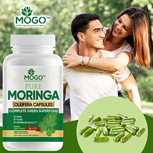 MOGO Moringa Oleifera Capsules | 100% Pure Single Origin Moringa Leaf Powder Supplement MOGO uk supplements