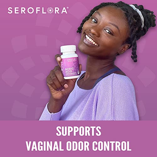 Seroflora Boric Acid Vaginal Suppositories for Women + 1 Suppository Applicator - Helps Seroflora uk supplements