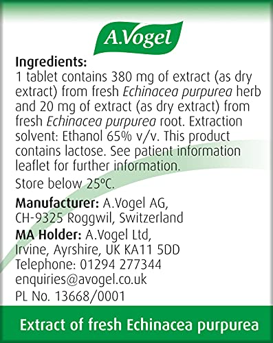 A.Vogel Echinaforce Echinacea Tablets | Relieves Cold & Flu Symptoms by Strengthening A.Vogel uk supplements