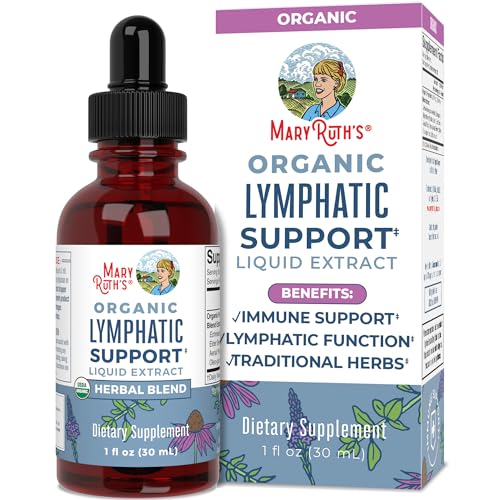 Lymphatic Support Drops | USDA Organic Lymphatic Cleanse Immune Support Supplement MaryRuth Organics uk supplements