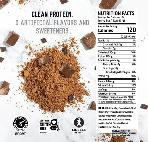 Ascent 100% Whey Protein Powder - Post Workout Whey Protein Isolate, Zero Artificial Flavors & Sweeteners Ascent uk supplements