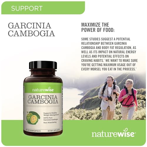 Naturewise Garcinia Cambogia with Pure Garcinia Cambogia Extract, 60% HCA Concentrati NatureWise uk supplements