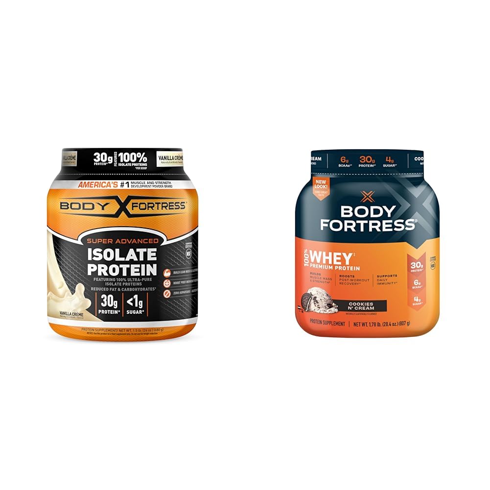Body Fortress Super Advanced Isolate Protein Powder, Gluten Free, Vanilla Creme Flavored Body Fortress uk supplements