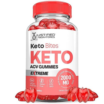 Keto Bites Keto ACV Gummies Extreme Formula 2000MG Vegan Non GMO with Pomegranate Justified Laboratories uk supplements