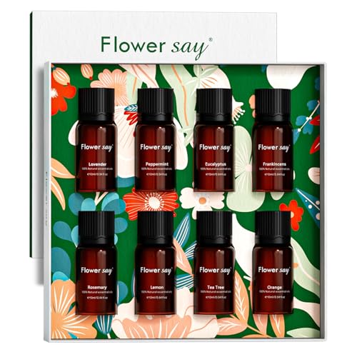 Flower Say 8x5ml Gift Set for Diffuser for Home - 100% Pure Natural Gift Set for Diffuser/Humidifier/Skin Care FLOWERSAY uk supplements