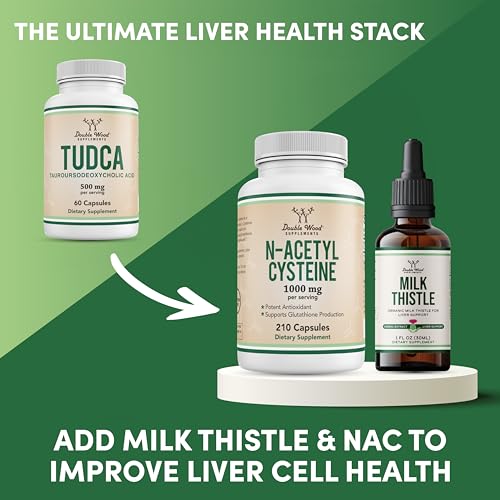 TUDCA Bile Salts Liver Support Supplement, 500mg Servings, Liver and Gallbladder Double Wood Supplements uk supplements