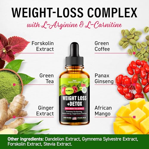 Glory Will Inc Weight Loss Drops Natural Detox Made in USA - Diet Drops for Fat Loss healthsupps.co.uk uk supplements
