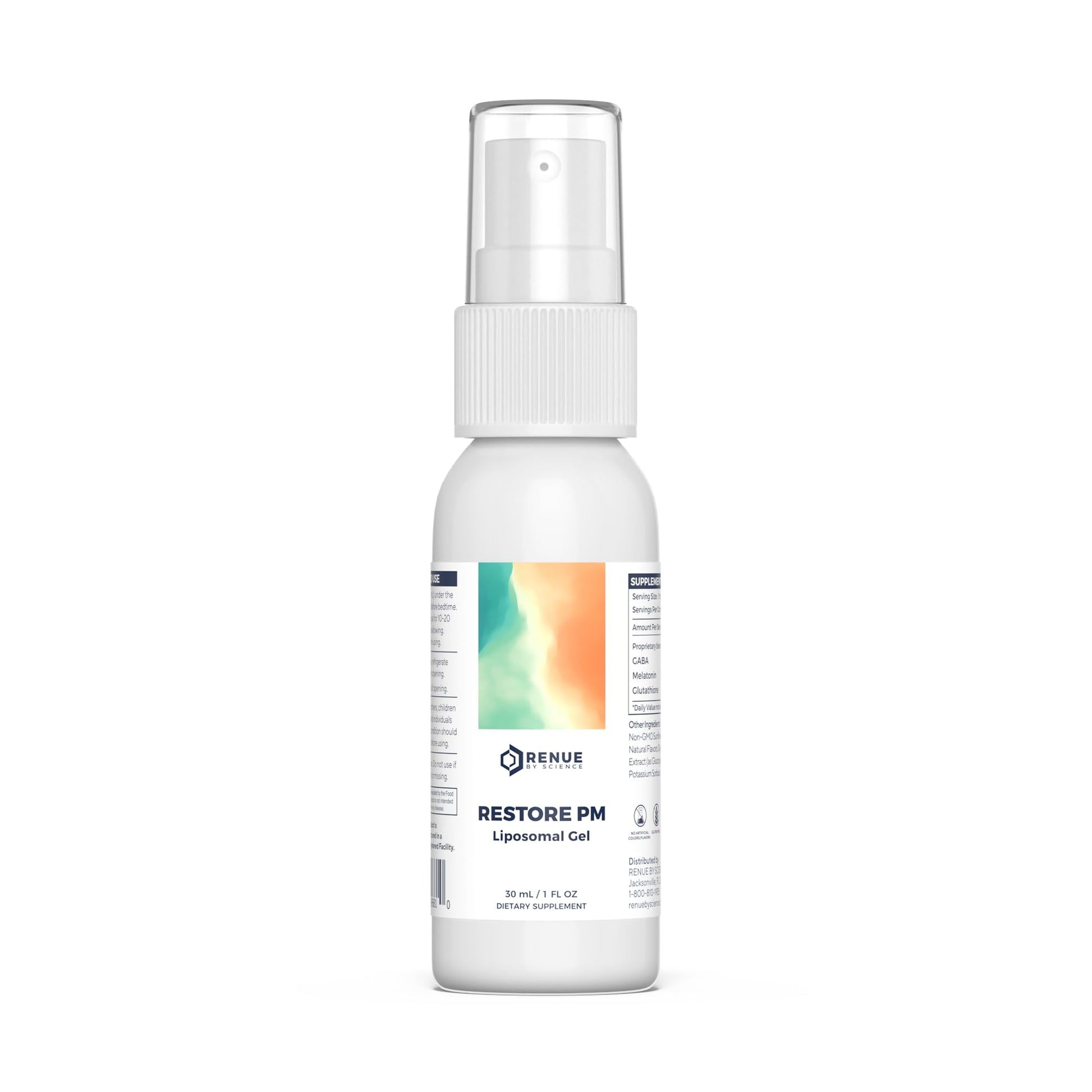 Renue By Science Restore PM | Liposomal Melatonin GABA Supplement Spray | 30ml Spray with Melatonin Glutathione & GABA 10mg - Sleep Aid Melatonin | Non-GMO | Made in The USA & Third Party Tested Renue By Science uk supplements