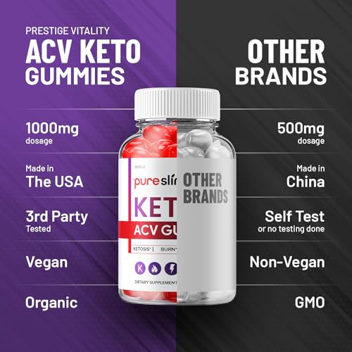 (2 Pack) Pure Slim Keto ACV Gummies - Advanced Formula PureSlim Keto Plus ACV Gummies Indelo uk supplements