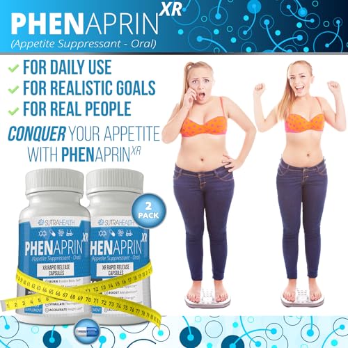 PhenAprin XR Maximum Strength Appetite Suppressant Diet Pills - 2-Pack, Metabolism Boosting SutraHealth uk supplements