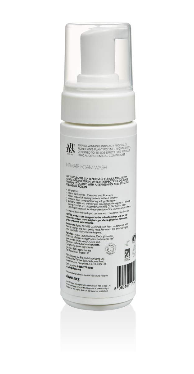 AH! YES CLEANSE Gentle, Organic Foaming Feminine Wash- Unfragranced, pH Matched Vaginal Wash AH! YES uk supplements