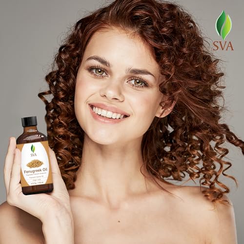 SVA Fenugreek Oil 4oz (118ml) Premium Carrier Oil with Dropper for Hair Care, Hair Oiling, Scalp Massage SVA ORGANICS uk supplements