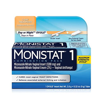 Monistat 1 Day Yeast Infection Treatment for Women, 1 Miconazole Ovule Insert & External Monistat Anti-Itch Monistat uk supplements