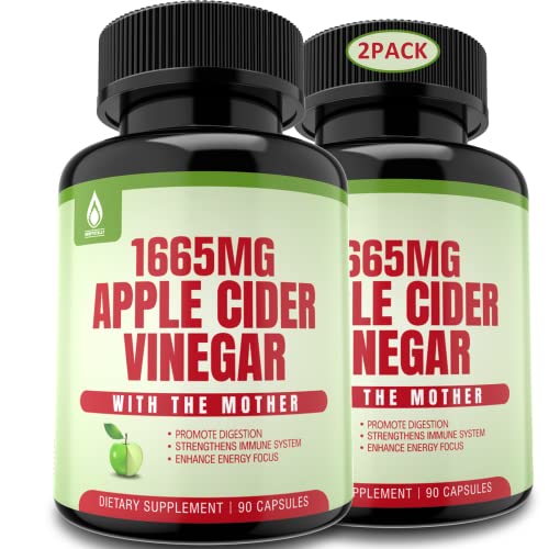 Sugar Free Apple Cider Vinegar Capsules with The Mother, New Formula with Milk Thistle EnvyDeal uk supplements