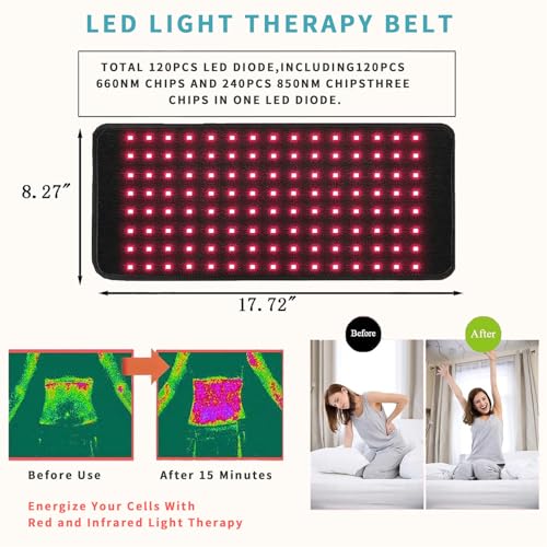 RJOYBAO Red Light Therapy Infrared Light Therapy Belt for Body,Red Light Therapy lamp RJOYBAO uk supplements
