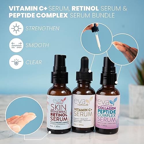 Eva Naturals Anti-Aging Serum Bundle - Vitamin C Serum, Hyaluronic Acid Serum Eva Naturals uk supplements