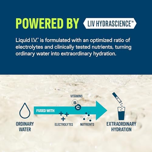Liquid I.V.® Hydration Multiplier Sugar Free + Energy - Strawberry Kiwi | Electrolyte Powder Drink Mix | 1 Pack (14 Servings) Liquid I.V. uk supplements