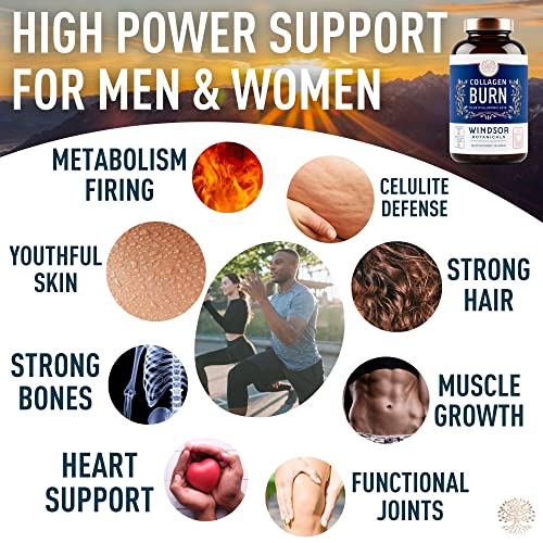 Thermogenic Multi Collagen Burn Capsules - Hydrolyzed Multi Collagen Complex Types WINDSOR BOTANICALS uk supplements
