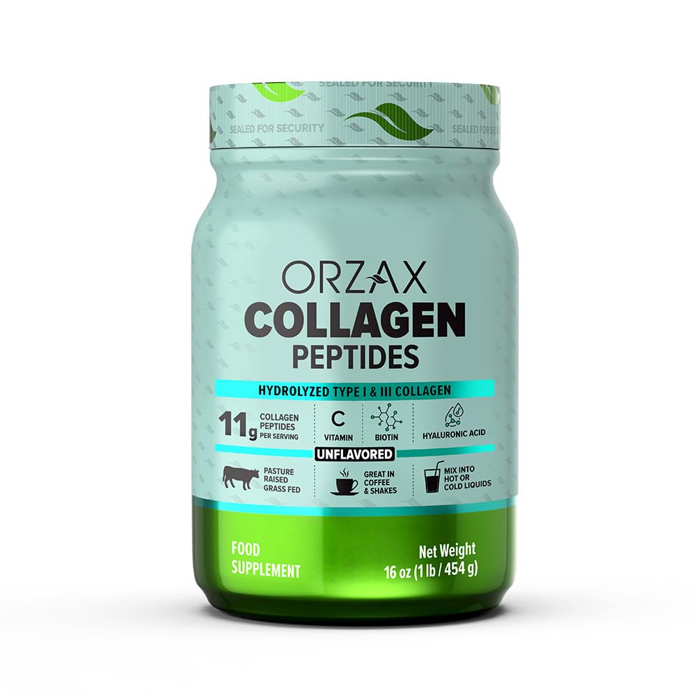 ORZAX Collagen Peptides Powder Unflavored - Hair, Skin and Nails Vitamins - Bone ORZAX uk supplements
