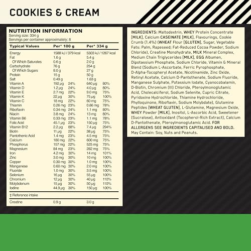 Optimum Nutrition Serious Mass Protein Powder High Calorie Weight Gainer Optimum Nutrition uk supplements