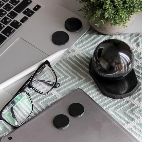 KarelianMasters Shungite Stone Stickers - Natural Stone Adhesive Plates for Phones (Set of 3 Plates) KARELIANMASTERS uk supplements