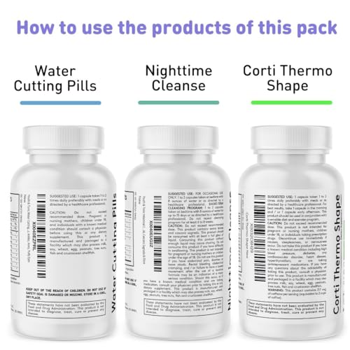 Sculpt Shred Cleanse Detox as 3x Action Diet Pills for Puffiness Belly Bloating & Loss of Waste Youth & Tonic uk supplements