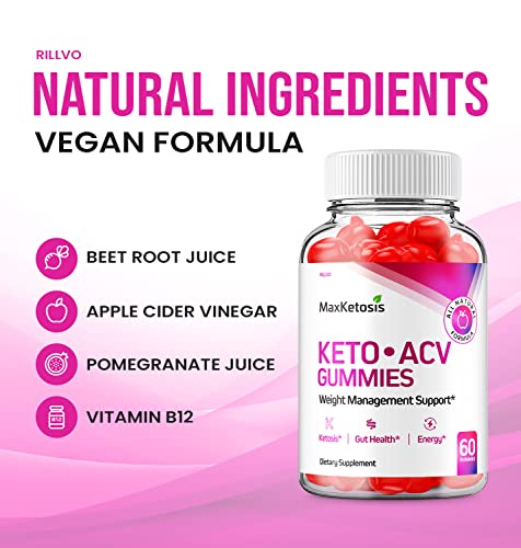 (2 Pack) Max Ketosis Keto ACV Gummies Max Ketosis Advanced Formula Apple Cider Vinegar Rillvo uk supplements
