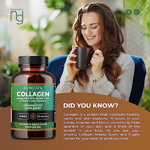 Newgate Labs Marine Collagen 350mg with Hyaluronic Acid, Vitamin C & Vitamin E Newgate Labs uk supplements