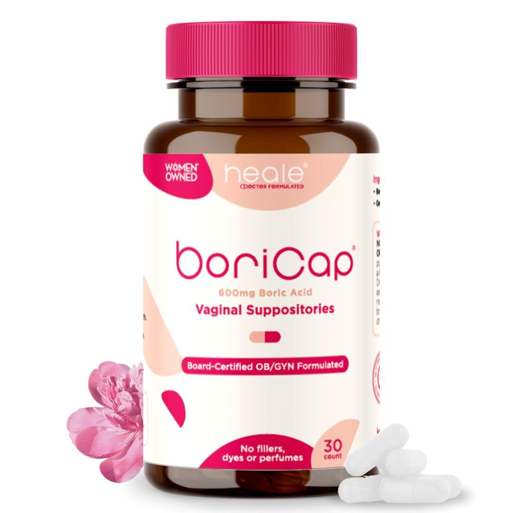BoriCap - Boric Acid Suppositories for Women - 600 mg - Vaginal Health & Balance, Itch & Odor - Natural Relief - Feminine Care - Feminine Hygiene Products - Made in USA by Heale - 30 Capsules BoriCap uk supplements