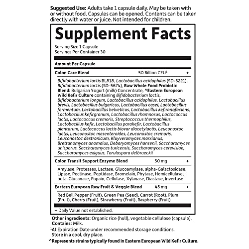 Garden of Life RAW Probiotics Colon Care Shelf Stable - 50 Billion CFU Guaranteed Garden of Life uk supplements