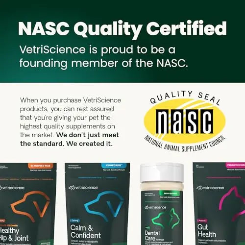 VetriScience Ultimate Strength Healthy Hip & Joint Chews, GlycoFlex Glucosamine, Chondroitin and Green-Lipped Mussel Joint Support Supplement for Dogs, Soothe Joint Discomfort, Duck, 120 Count VETRISCIENCE uk supplements
