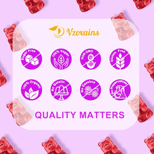 VZOXAINS 2 Pack Saffron Supplement Gummies, Sugar Free Saffron Extract with Magnesium VZOXAINS uk supplements